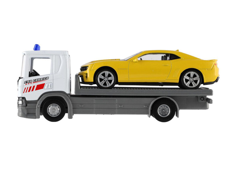 Welly odtahovka Scania P320 + Chevrolet Camaro 1:43